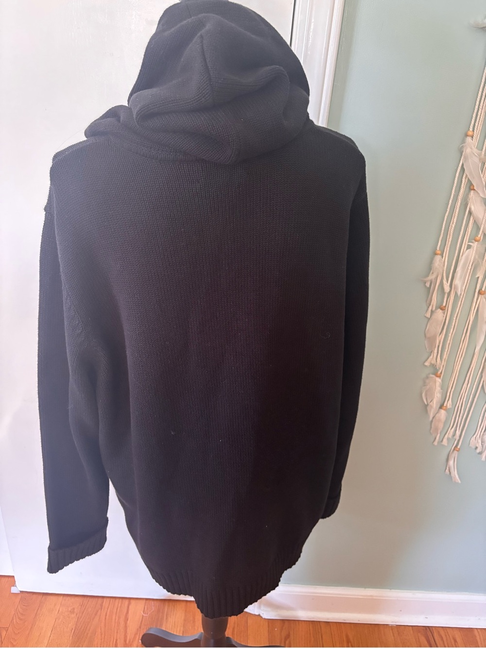 Lauren by Ralph Lauren Black Zip up Hoodie Sweater with Gold Crest 1X - Picture 4 of 10